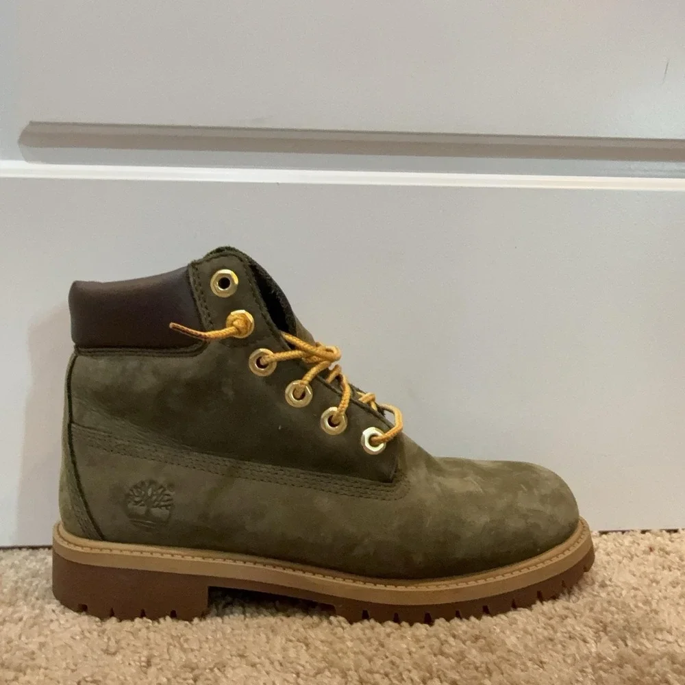 Timberland Boots Mens Size 5 Green Nubuck Insulated Snow Work Ankle Lace Up